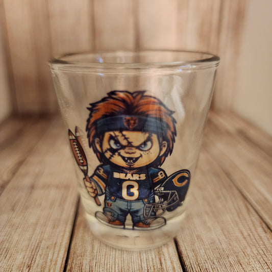 1.5oz HORROR FOOTBALL SHOT GLASS (IL)