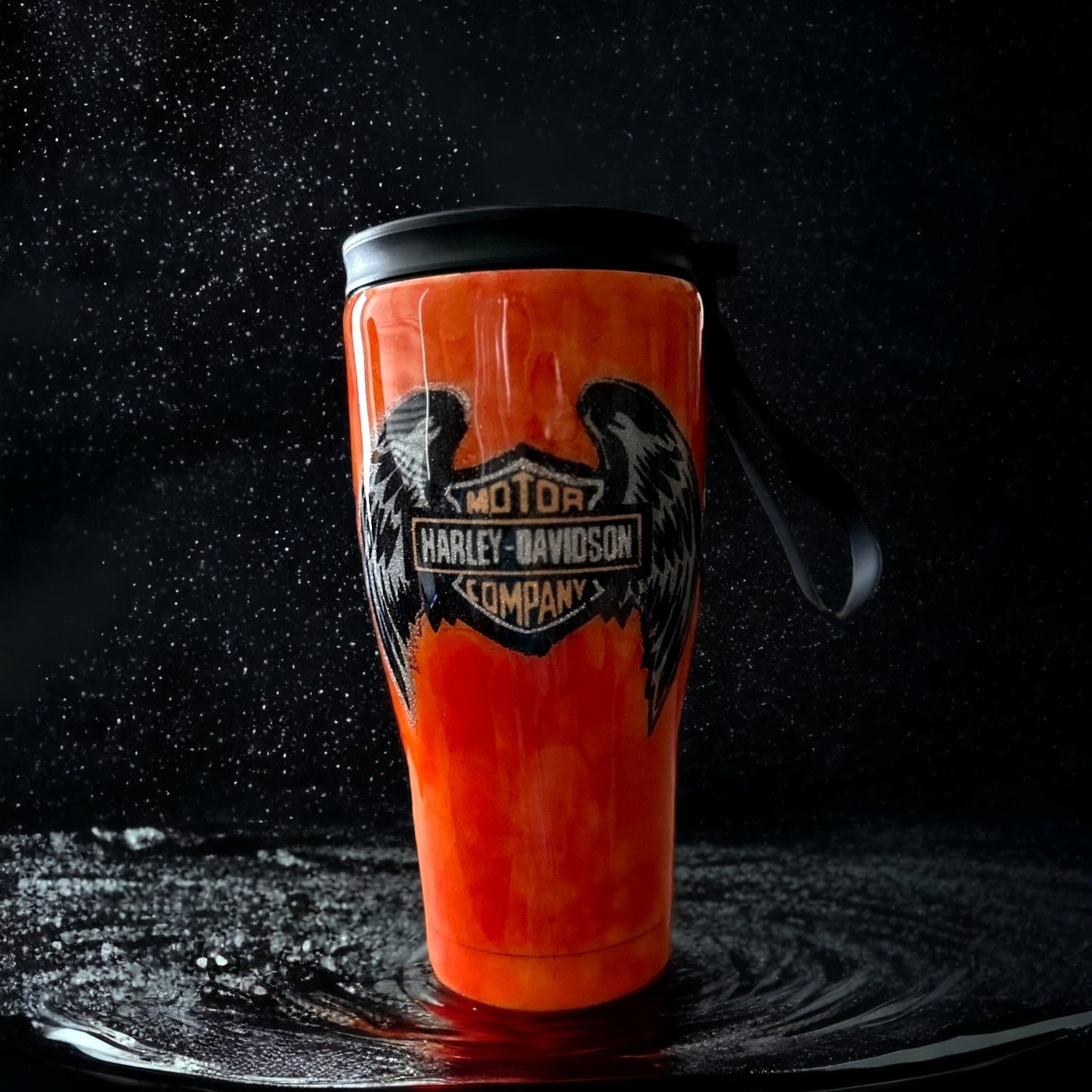 30oz ORANGE HD TUMBLER w/Dual Lids