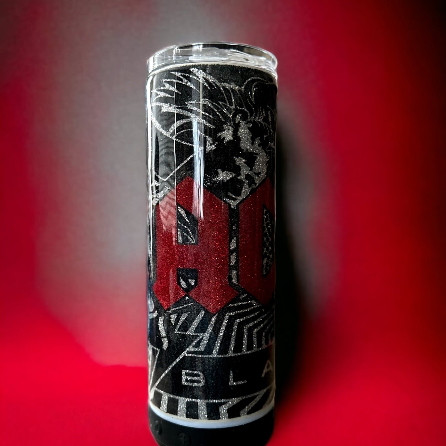 20oz AC/DC Glittered Bluetooth Speaker Tumbler