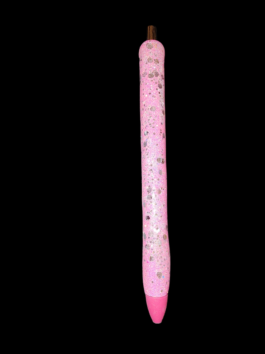 Pink Glitter Gel Refillable Pen